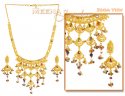 Click here to View - 22Kt Antique Necklace Set with Stones 