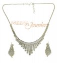 22Kt White Gold Necklace Set - Click here to buy online - 1,548 only..