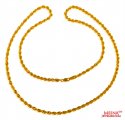 22 Kt Hollow Rope Chain (20 Inches) - Click here to buy online - 564 only..