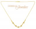 22kt Gold Chain (Necklace) with CZ - Click here to buy online - 295 only..
