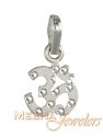 White Gold Om Pendant - Click here to buy online - 55 only..