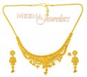 Click here to View - 22K Yellow Gold Three Piece Necklace Set 