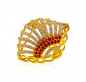 22kt Gold Ladies CZ Ring - Click here to buy online - 570 only..