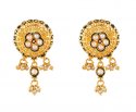 Gold Earrings with Pearl - Click here to buy online - 517 only..