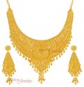 Bridal Necklace and Earrings Set - Click here to buy online - 3,659 only..