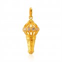 22Kt Gold Hanuman Gada  Pendant - Click here to buy online - 1,076 only..