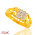22 Kt Gold CZ Mens Ring - Click here to buy online - 627 only..
