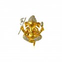22 Kt Gold two tone Ganesh Pendant - Click here to buy online - 893 only..