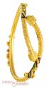 22kt Pipe Bangle with Jhumki and Enamel