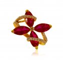 22K Gold Beautiful Ruby Ladies Ring - Click here to buy online - 877 only..