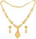 22 Karat Yellow Gold Necklace Set - Click here to buy online - 2,666 only..