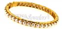 22 Kt Gold Pearls Bangle - Click here to buy online - 882 only..
