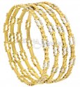 22 Kt Gold Two Tone Bangles - Click here to buy online - 2,074 only..