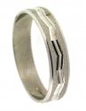 18Kt White Gold Designer Wedding Band - Click here to buy online - 117 only..