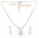 18Kt White Gold Necklace Set - Click here to buy online - 1,438 only..