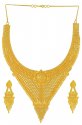Click here to View - Gold Necklace and Earrings Set 