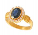 Click here to View - Gold Sapphire And Cz Ring 