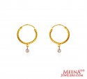 22Kt Gold Hoop Earrings - Click here to buy online - 202 only..