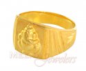 22kt Gold ring with Lord Ganesh - Click here to buy online - 547 only..