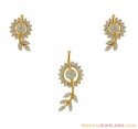 Indian Diamond Pendant Set - Click here to buy online - 4,134 only..