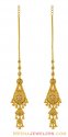 22K Gold Long Earrings - Click here to buy online - 1,433 only..