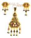 22 Kt Gold Pendant Set - Click here to buy online - 498 only..