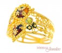 22k gold Meena-polki ring - Click here to buy online - 171 only..