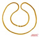 22K Gold Flat Fox Tail Chain - Click here to buy online - 4,502 only..