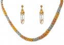 Click here to View - 22K Multicolor Three Piece Necklace Set 