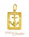 22 Kt Gold Anchor Pendant - Click here to buy online - 176 only..