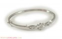 Click here to View - 18Kt White Gold Stone Bangle 