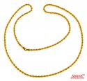 22 Kt Gold Fancy Chain (20 Inch) - Click here to buy online - 363 only..