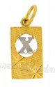 Click here to View - 22Kt Initial Pendant (X) 
