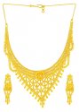 Gold Filigree Necklace Set - Click here to buy online - 1,836 only..