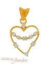 Heat Shaped Gold Pendant - Click here to buy online - 107 only..