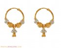 Click here to View - 22K Two Tone Fancy Hoop Earrings 