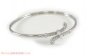 Click here to View - 18Kt White Gold Bangle with Star Signity 