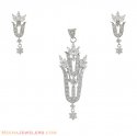 Click here to View - White Gold Signity Pendant Set  