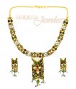 22Kt Antique Gold Necklace Set - Click here to buy online - 2,263 only..
