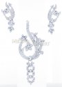 Genuine Diamond Pendant Set - Click here to buy online - 3,217 only..