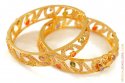 Gold Antique Bangles with Colored Stones - Click here to buy online - 2,929 only..