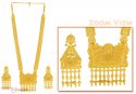 22K Gold Long Necklace and Earrings set