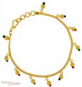 22k gold Bracelet with multicolor enamel - Click here to buy online - 280 only..