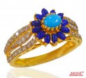 22kt Gold Floral Ring for ladies - Click here to buy online - 387 only..