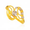 22K Gold Two Tone Ladies Ring  - Click here to buy online - 269 only..