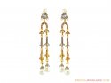 22K Long CZ Pearl Earrings - Click here to buy online - 2,373 only..