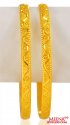 22k Gold Bangles (2 Pc) - Click here to buy online - 3,324 only..
