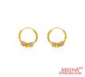 22 Kt Gold Hoop Earrings for Girls - Click here to buy online - 379 only..