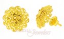 22K Gold Earrings with Filigree  - Click here to buy online - 207 only..