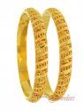 22Kt Gold Bangles - Click here to buy online - 1,324 only..